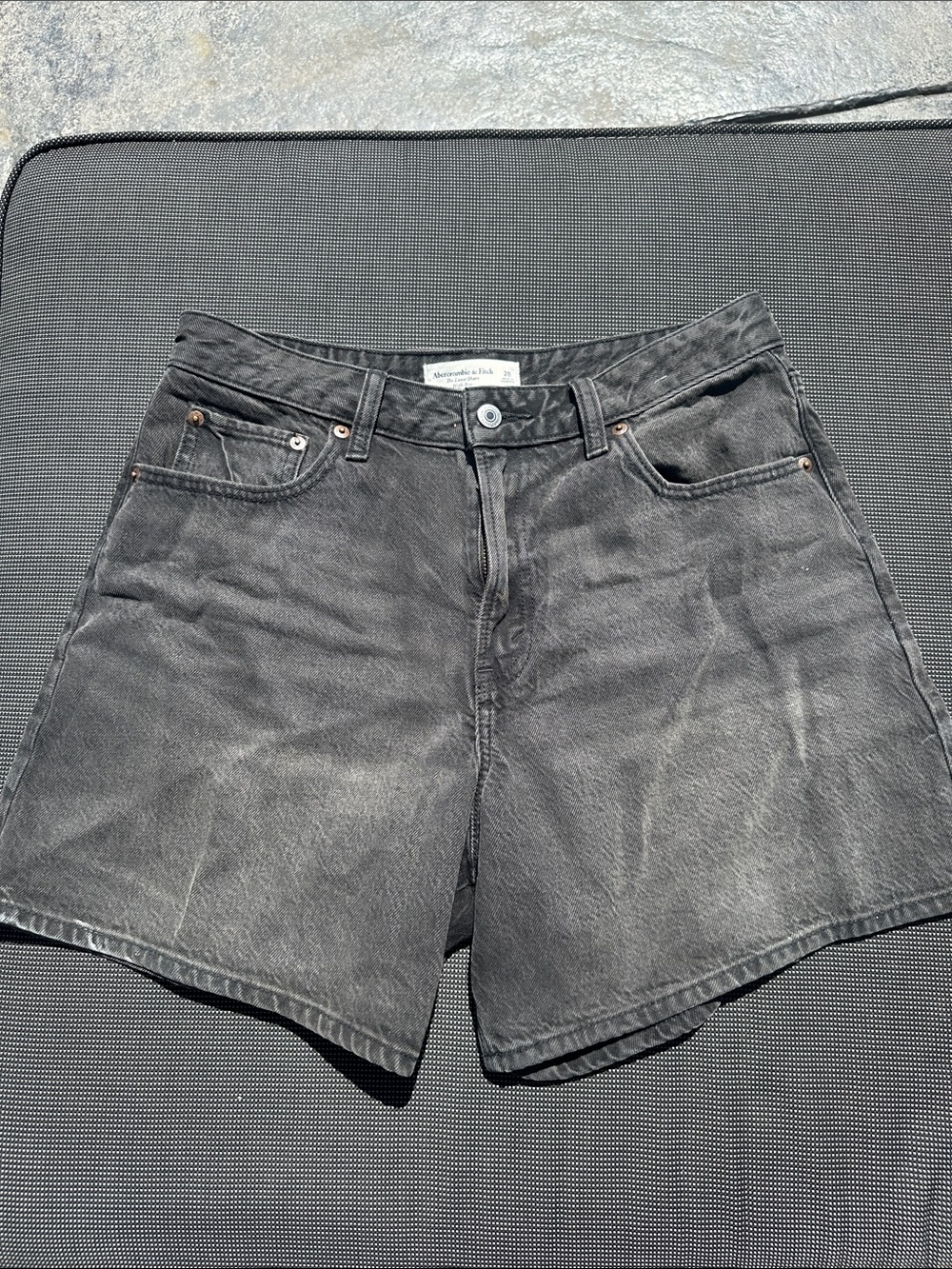Abercrombie & Fitch Faded Black Denim Shorts